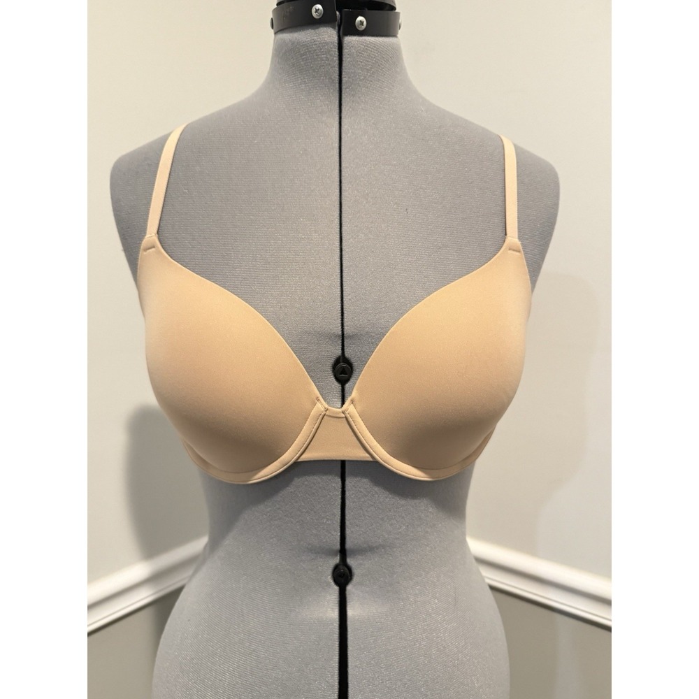SKIMS Fits Everybody Push Up Demi T-Shirt Bra Clay Beige 32DD NWT